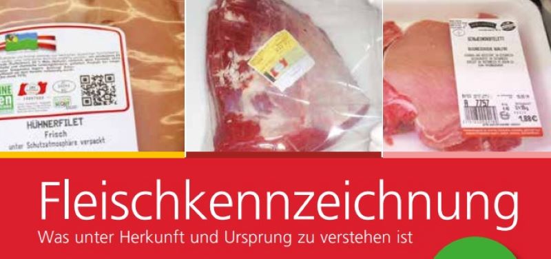 Ausschnitt vom Titelbild mit drei verpackten und gekennzeichneten Fleischsorten