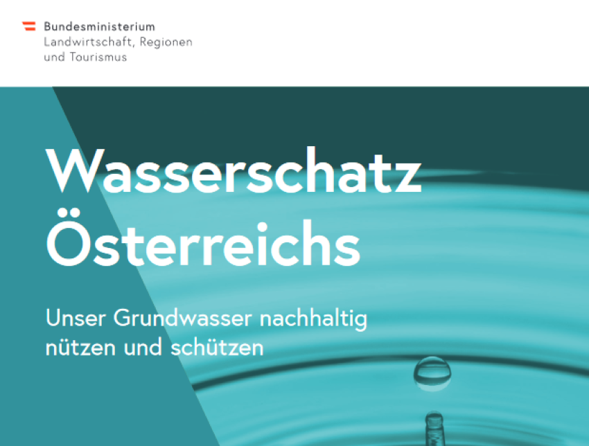 Titelseite der Grundwasserstudie "Wasserschatz Österreichs" des BML