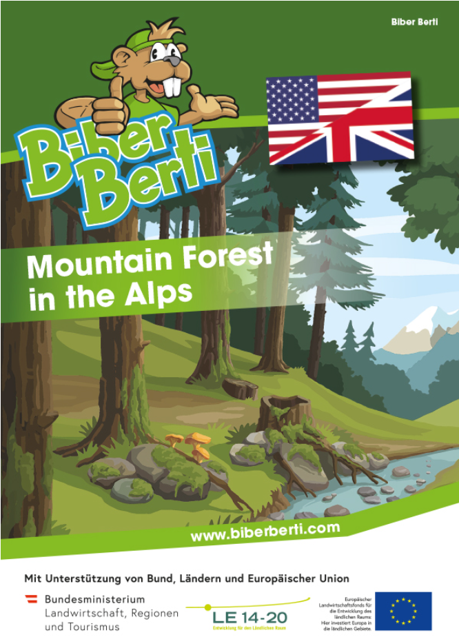 Das Titelblatt zeigt einen illustrierten Wald mit einem Berggipfel im Hintergrund