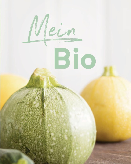Deckblatt der Broschüre 'Mein Bio' - zwei Kürbisse