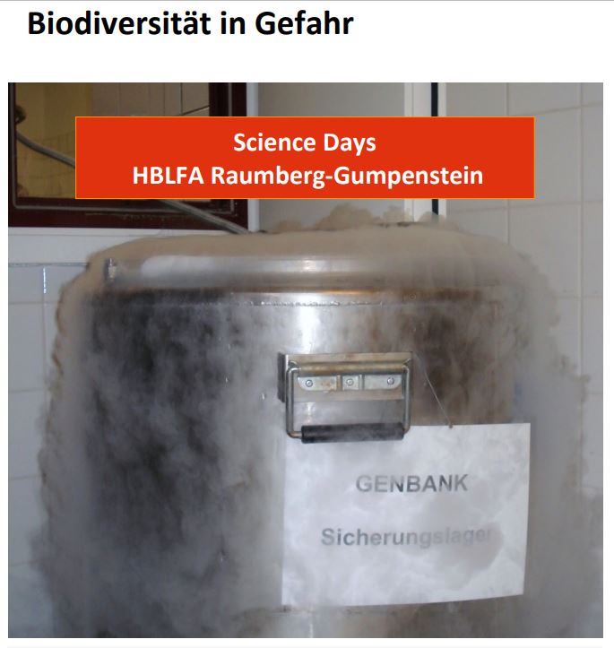 Titelbild des Handouts, Nutztiergenbank