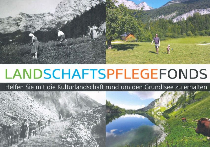 Bilder von der Alm und von einer Wiese mit Bergsee - damals und heute