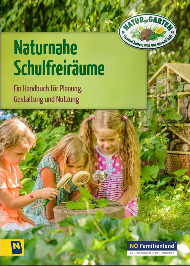 Titelbild der Broschüre mit Kindern im Garten
