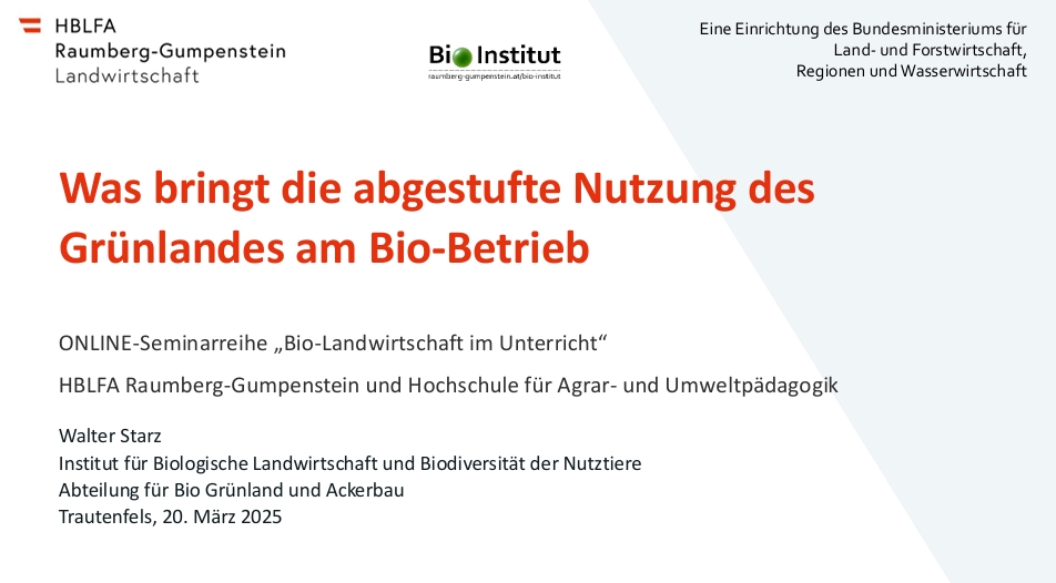 Deckblatt der Vortragsunterlage