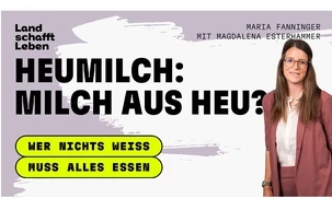 Titelbild vom Podcast 'Wer nichts weiss muss alles essen' -  Heumilch: Milch aus Heu? | Magdalena Esterhammer
