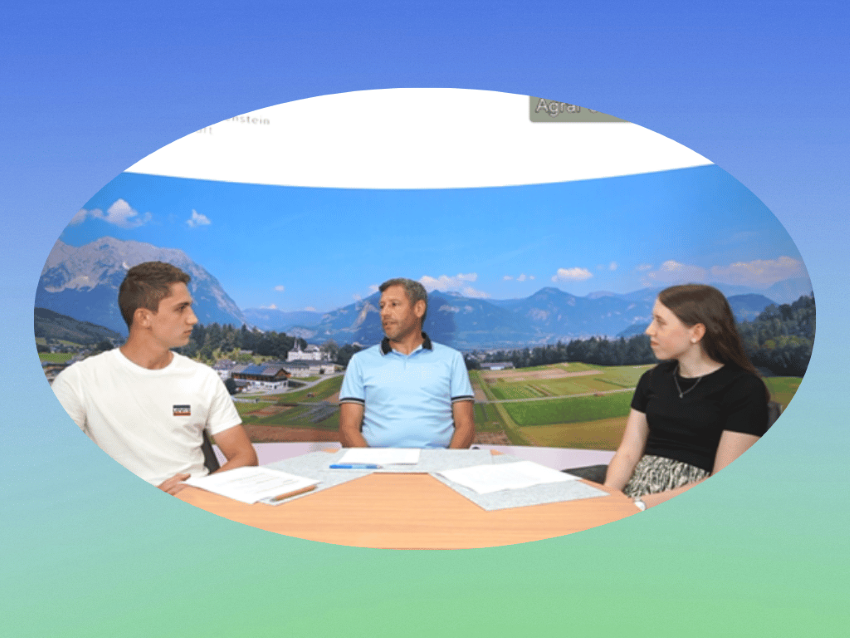 Raphael Gaich und Christina Reschreiter mit Dr. Wilhelm Graiss (mitte)