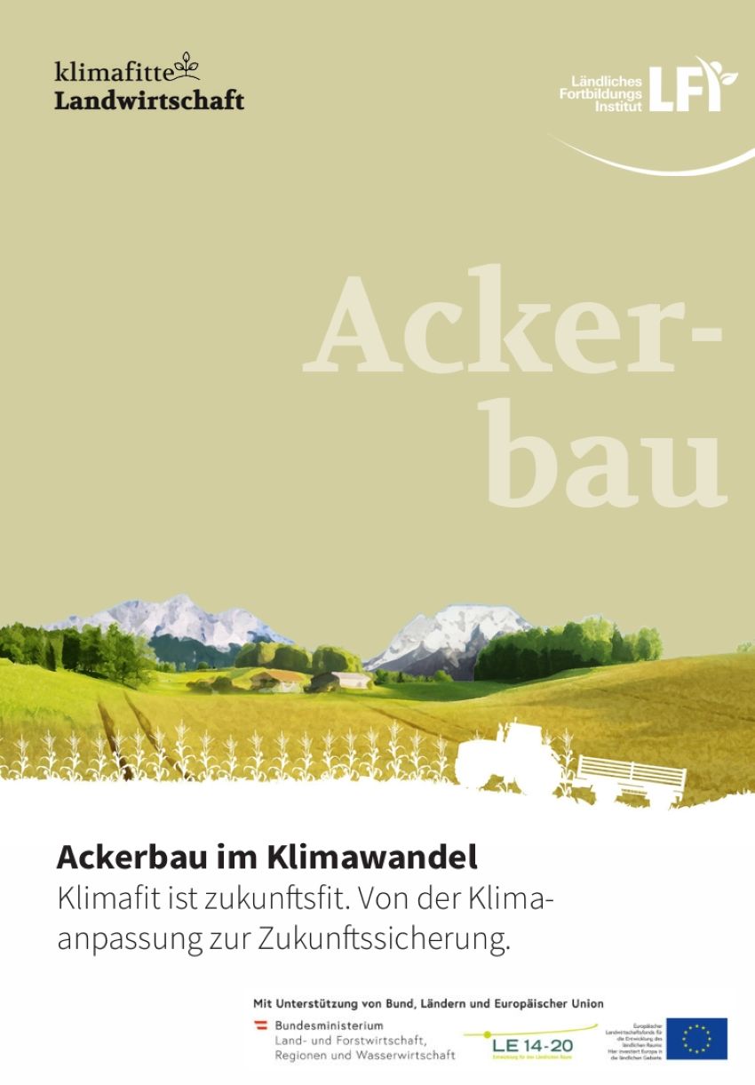 Ein Acker mit der Grafik eines Traktors inkl. Anhänger